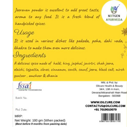 Nxtgen Ayurveda Jeerawan Powder - Distacart