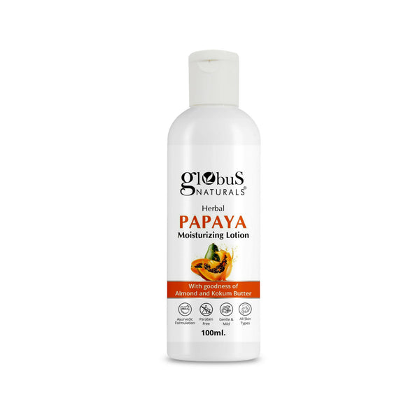Globus Naturals Herbal Papaya Moisturizing Body Lotion For Nourishment, Glowing & Youthful Skin, All Skin Types