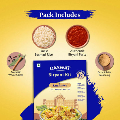 Daawat Biryani Kit Lucknowi - Authentic Recipe - Distacart