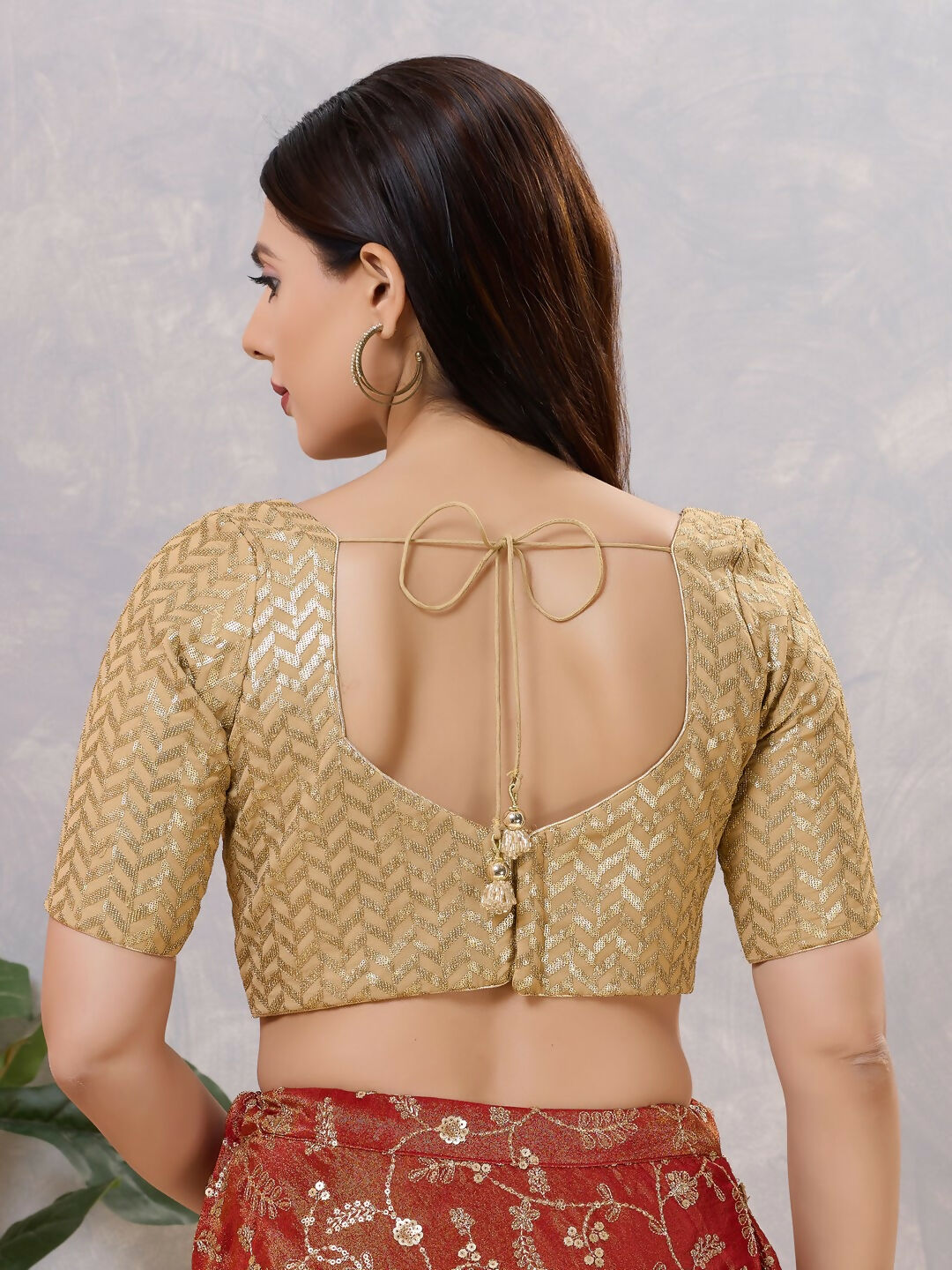 Joban Fashion Women Silk Gold Stitched Blouse - Distacart