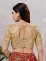 Thumbnail for Joban Fashion Women Silk Gold Stitched Blouse - Distacart