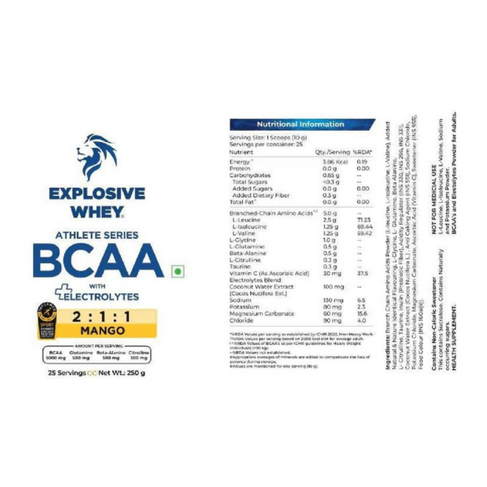 Explosive Whey Athlete Series BCAA - Distacart