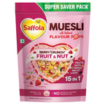 Thumbnail for Saffola Muesli Fruit & Nut Berry Crunch with Flavour Pops