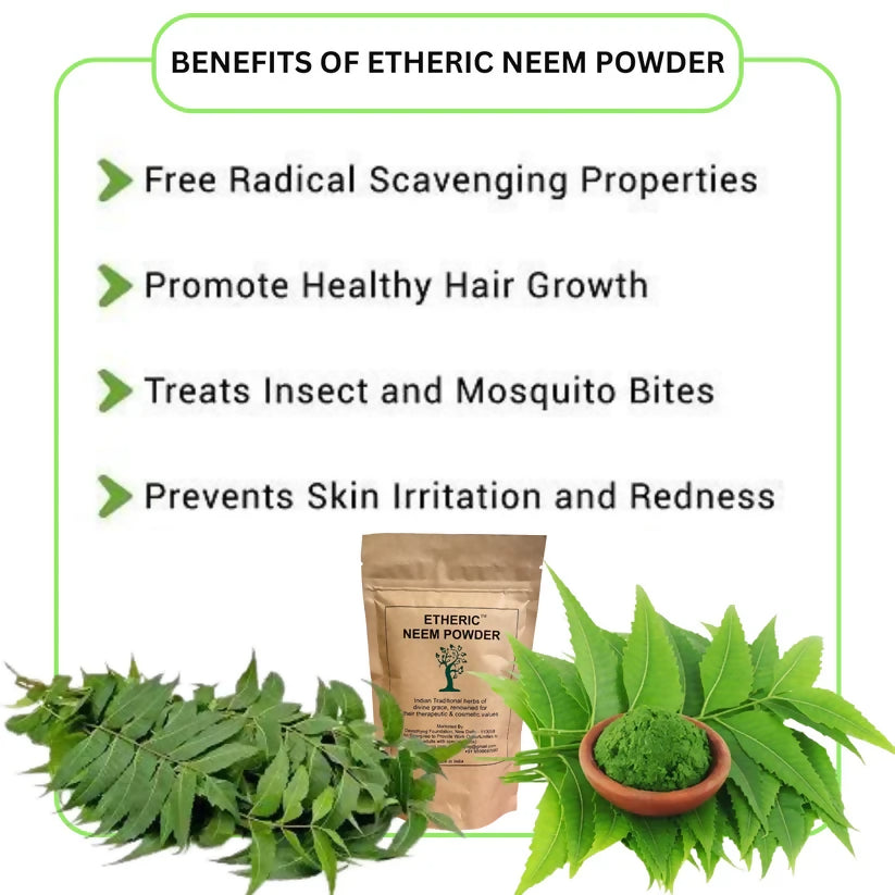 Etheric Neem Powder – Natural Herbal Face Pack & Skin Care Treatment - Dista