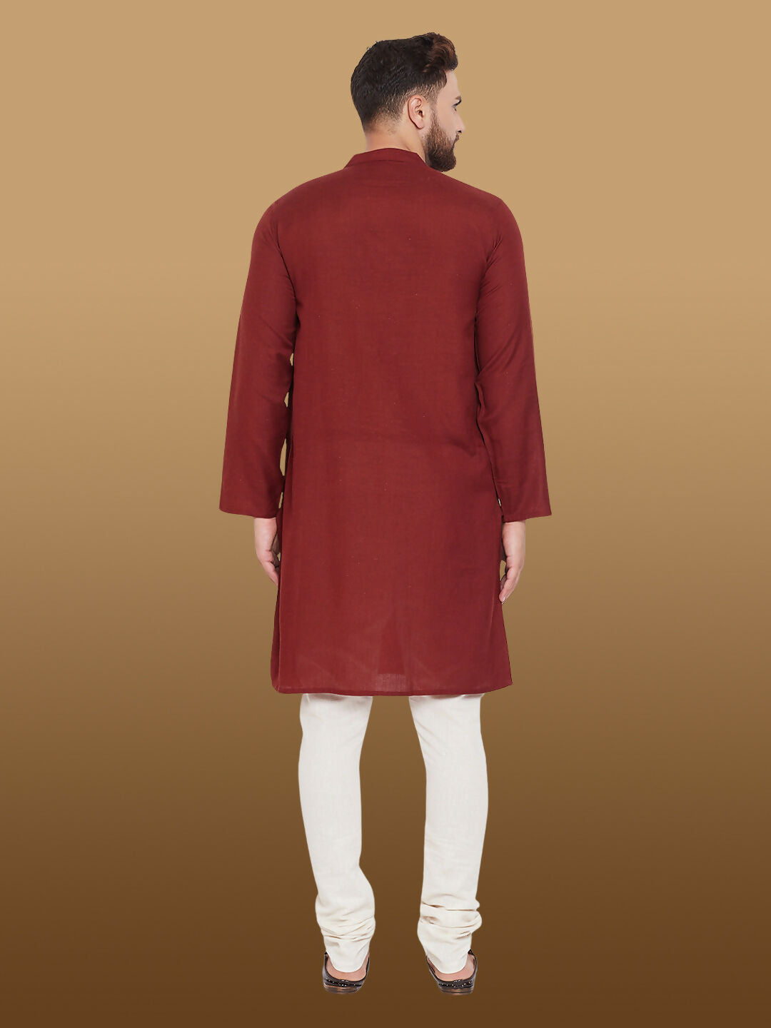 Even Apparels Men's Pure Cotton Maroon Kurta - Distacart