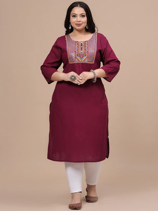 Sztori Women Ethnic Motifs Thread Work Kurta - Distacart
