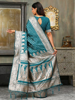 Thumbnail for Astita Banarasi Silk Sea Green Saree