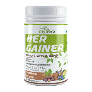Myherb Women’s Weight Gainer, Her Gainer With 16 Herbs & Aguaje Fruit For Weight & Mass Gainer And Muscle Growth For Women - Distacart