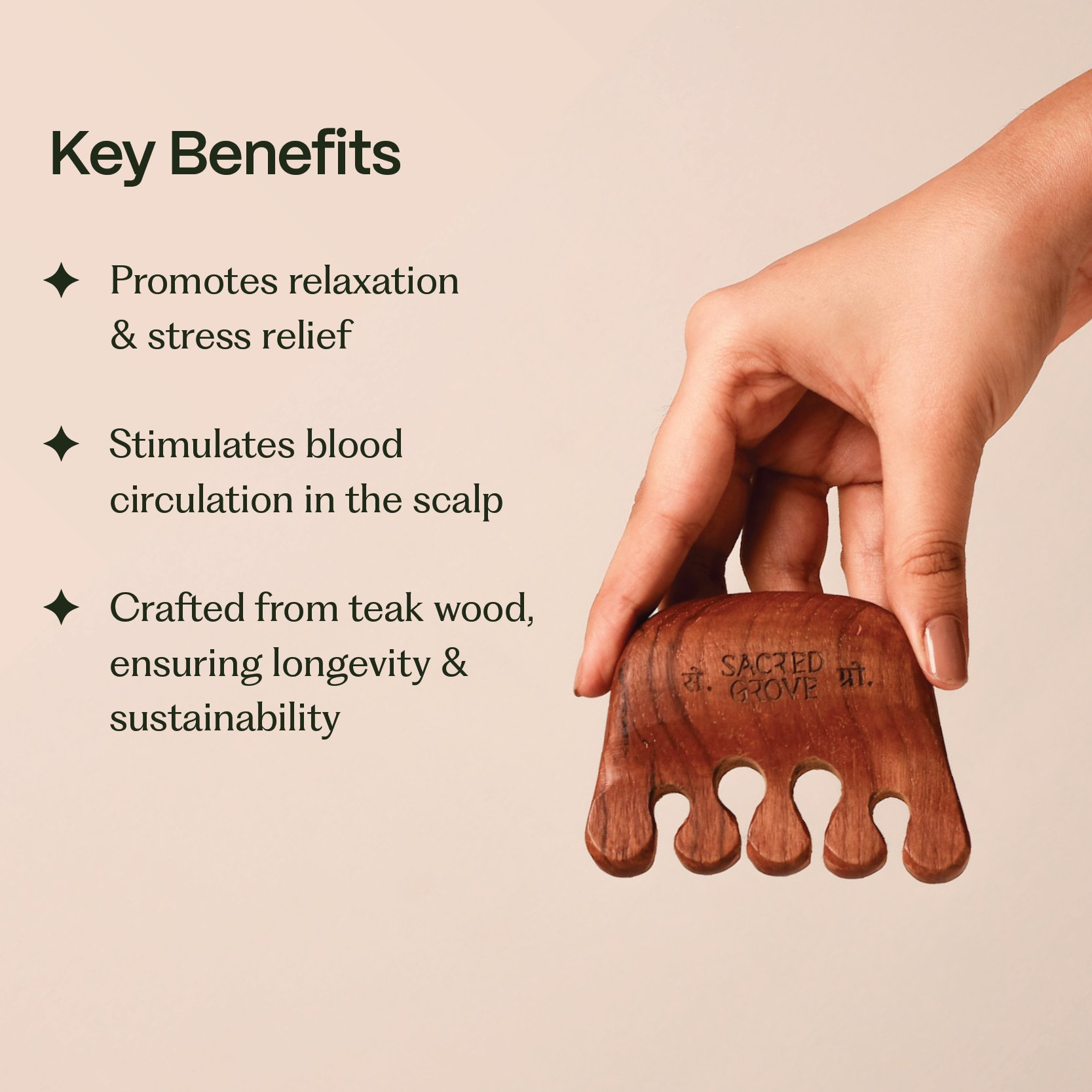 Sacred Grove Acupressure Therapy Elephant Head Massager