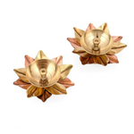 Thumbnail for CraftVatika Lotus Shape Decorative Brass Akhand Diya Sets
