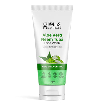 Globus Naturals Aloe vera Neem Tulsi Enriched With Glycerin & Oil Control Formula - Distacart