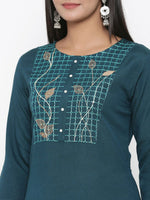 Thumbnail for Yufta Embroidered Straight Kurta