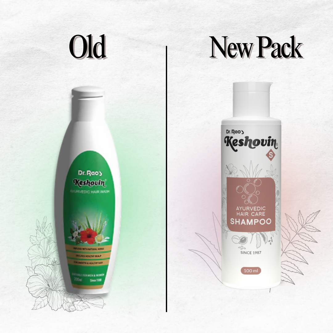 Dr. Rao's Keshovin Herbal Ayurvedic Hair Shampoo For Healthy Scalp And Hair Growth - Distacart