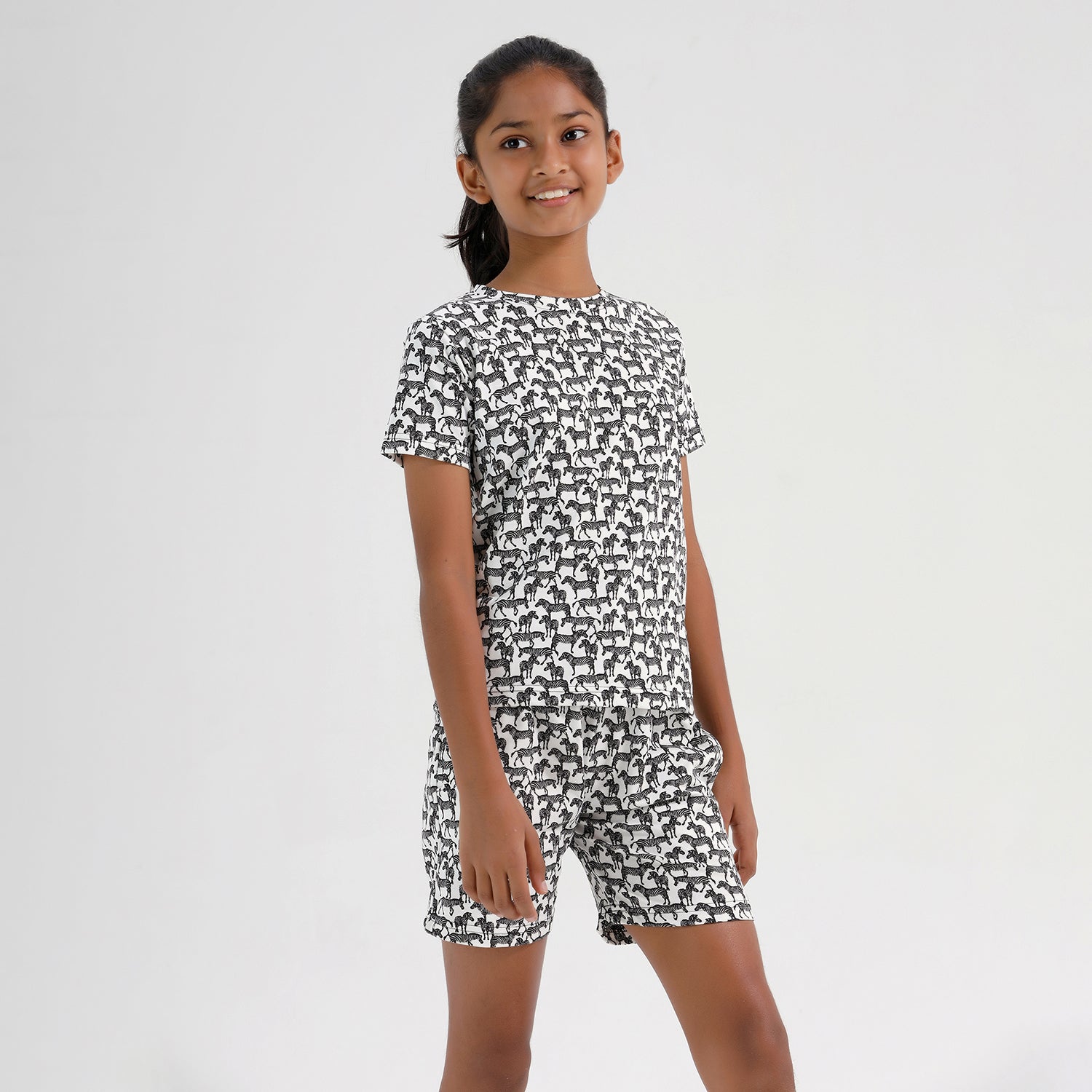 Chilins Kids Girls Cotton Co-ord set Printed