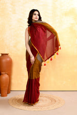 Thumbnail for Piyari Fashion Women's Multi Embellished Handloom Cotton Saree - Distacart