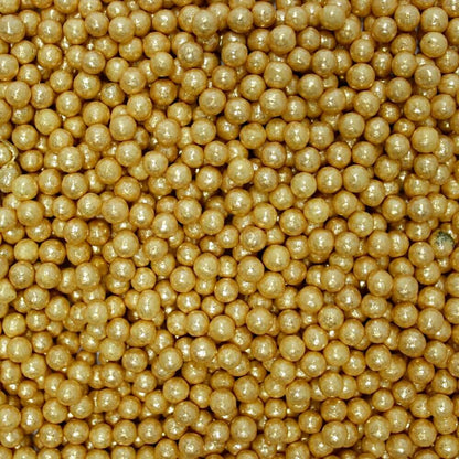 confect english gold disco balls sprinkles 4 mm 120 gms
