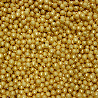 confect english gold disco balls sprinkles 5 mm 120 gms
