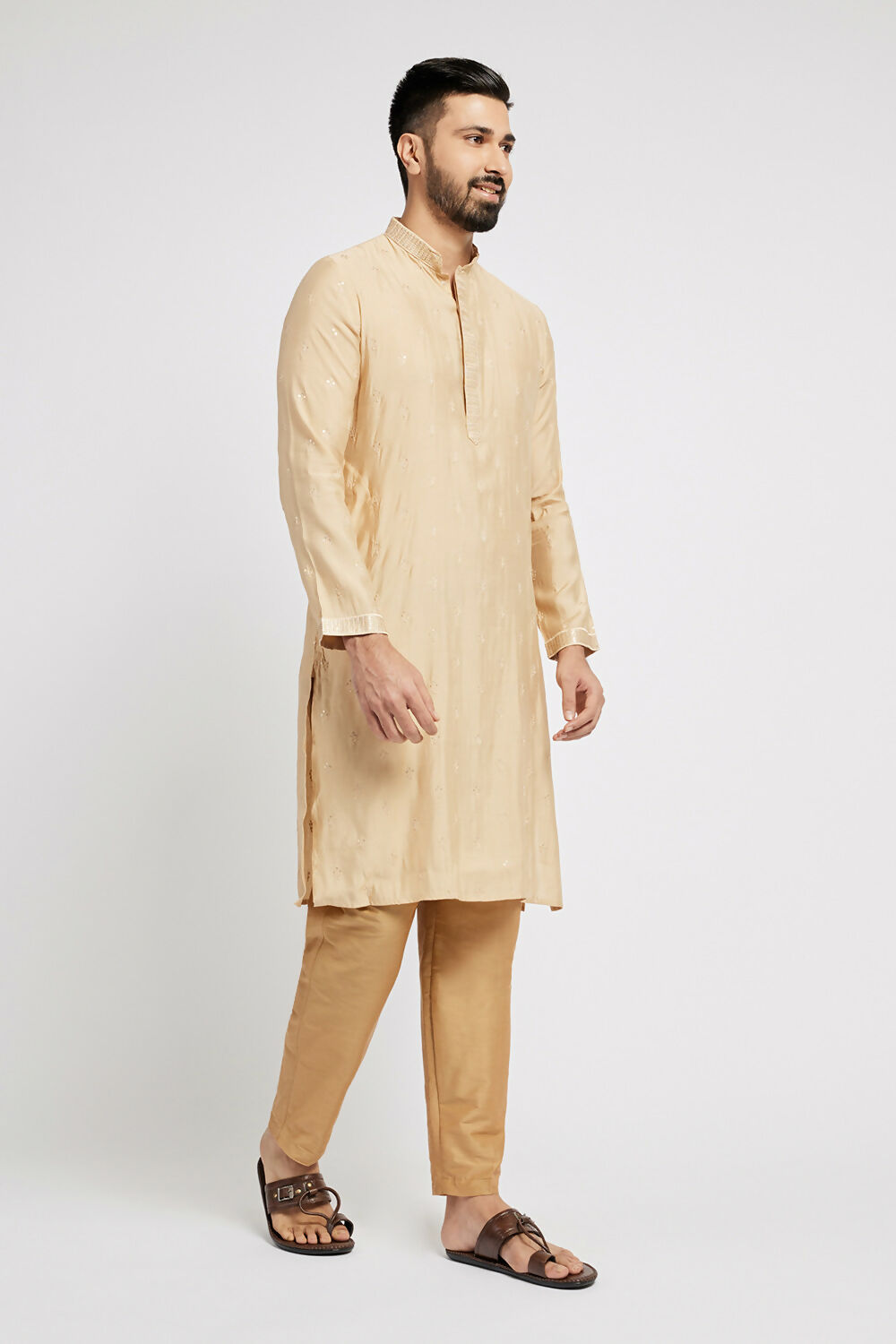 Ethnic India Beige solid Pant for Men - Distacart