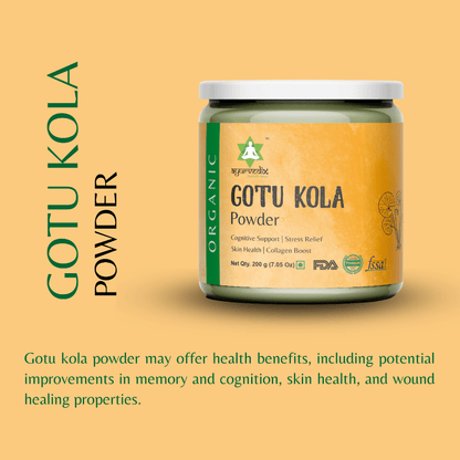 Ayurvedix Organic Gotu Kola Leaf Extract Powder - Distacart