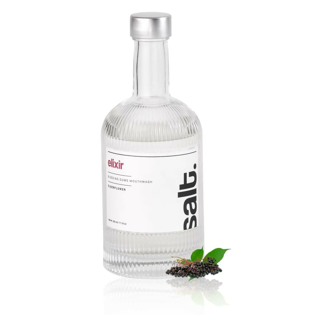 Salt. Oral Care Elixir Gum Healing Mouthwash Natural Relief for Bleeding & Swollen Gums Aloe Vera, Sage & Elderflower Formula - Distacart