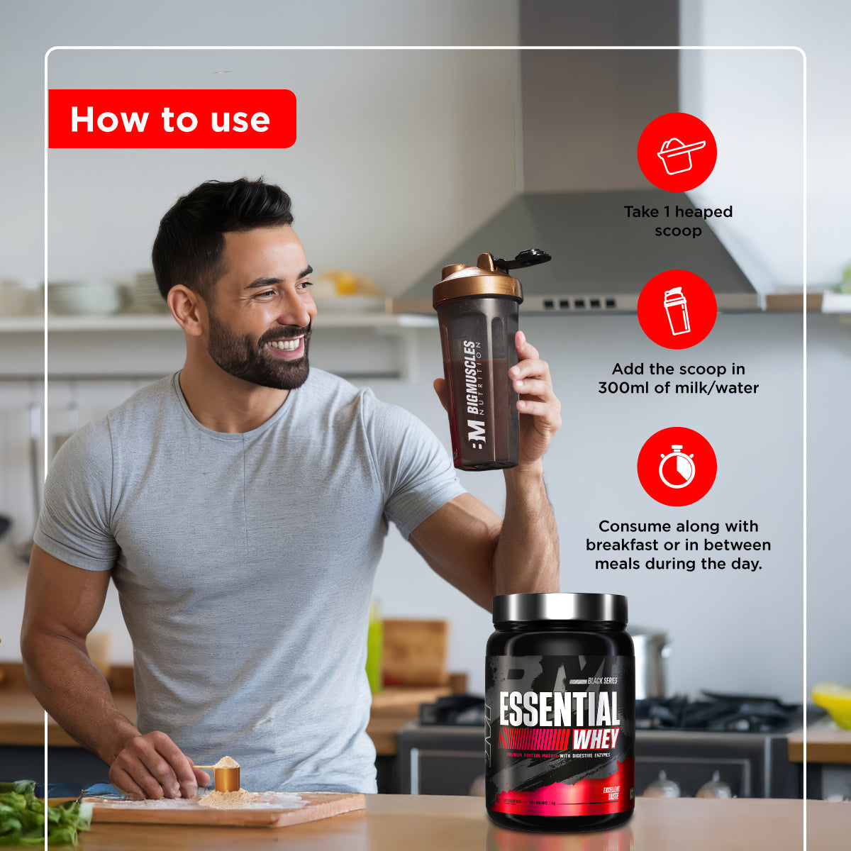 Big Muscles Nutrition Essential Whey - Distacart