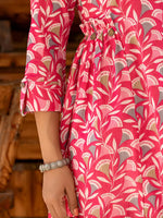 Thumbnail for Yufta Ethnic Motifs Print Pink Cotton Co-Ord Set