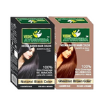 Thumbnail for VedicAyurveda Henna Based Hair Colour, Natural Black and Chestnut Brown - Dista