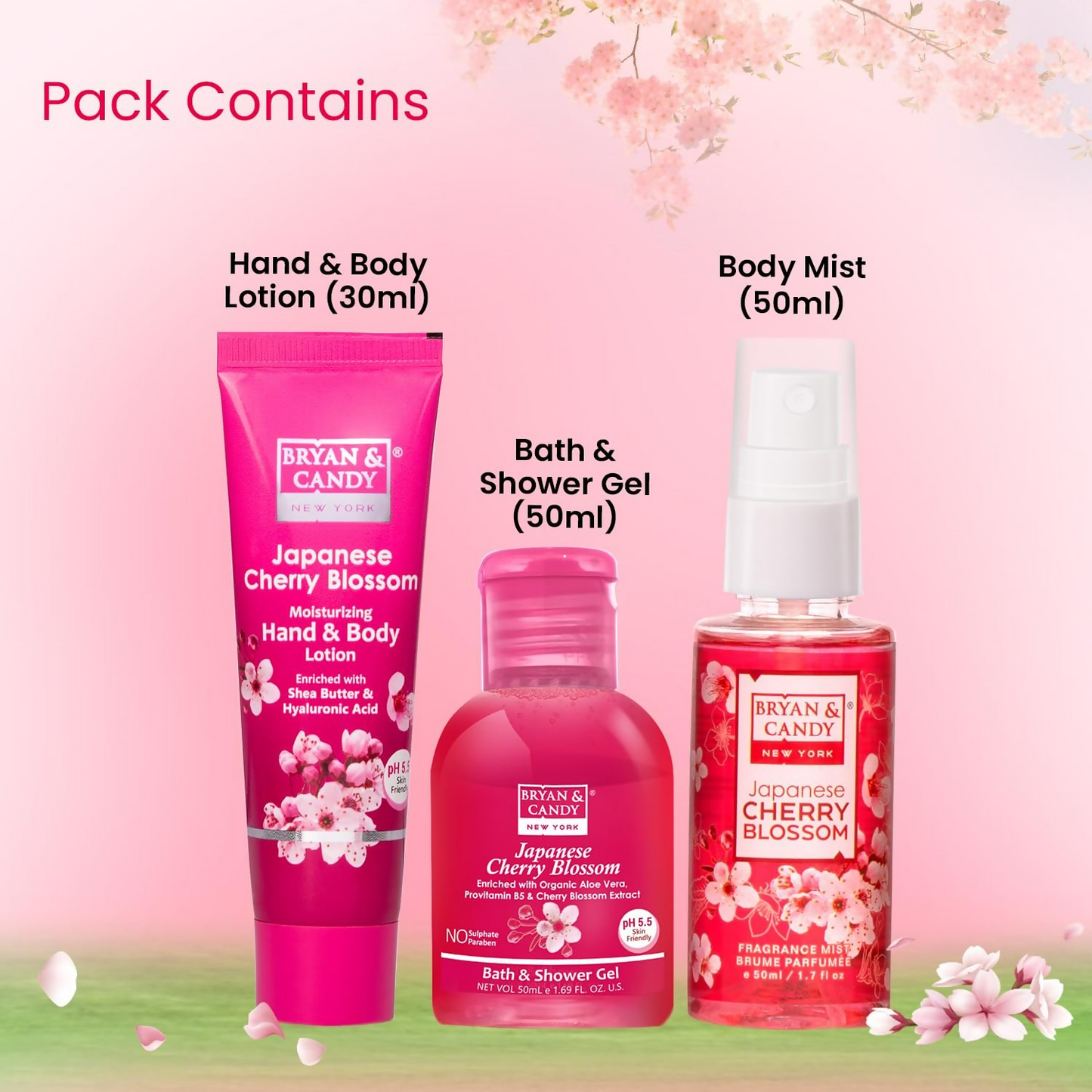 Bryan & Candy Cherry Blossom Bath Kit - Distacart