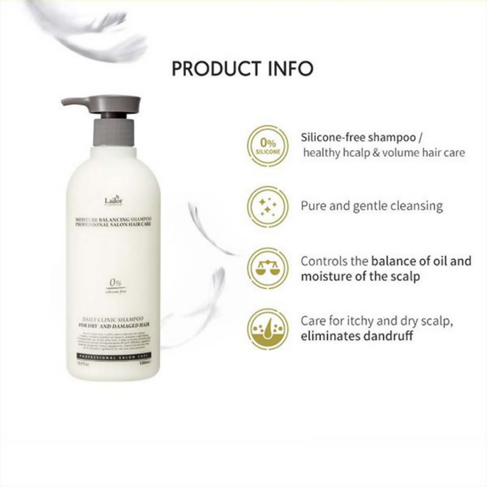 La'dor Korean Moisture Balancing Shampoo for Sensitive Scalp & Dry Hair, Vegan, Paraben Free - Distacart