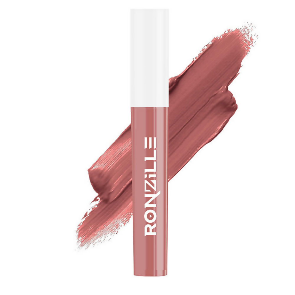 Ronzille Non Transfer Matte Liquid Lipstick Plus Lip Gloss - Nudes And Browns - Dista