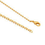 Thumbnail for Nuyug 18K Gold-Plated Zircon Studded Minimal Chain Textured Surface Pendant Necklace
