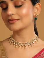 Thumbnail for Nuyug 22K Gold Plated Regal Kundan & Pearl Matha Patti