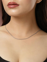 Thumbnail for NVR Women's Set of 2 Silver & Gold Rhodium-Plated Minimal Chain - Distacart