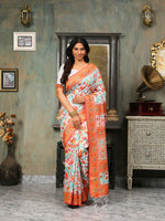 Thumbnail for Astita Linen Cotton(Woven Work) Multicolour Saree