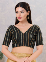 Thumbnail for Joban Fashion Women Cotton Blend BLACK Stitched Blouse - Distacart