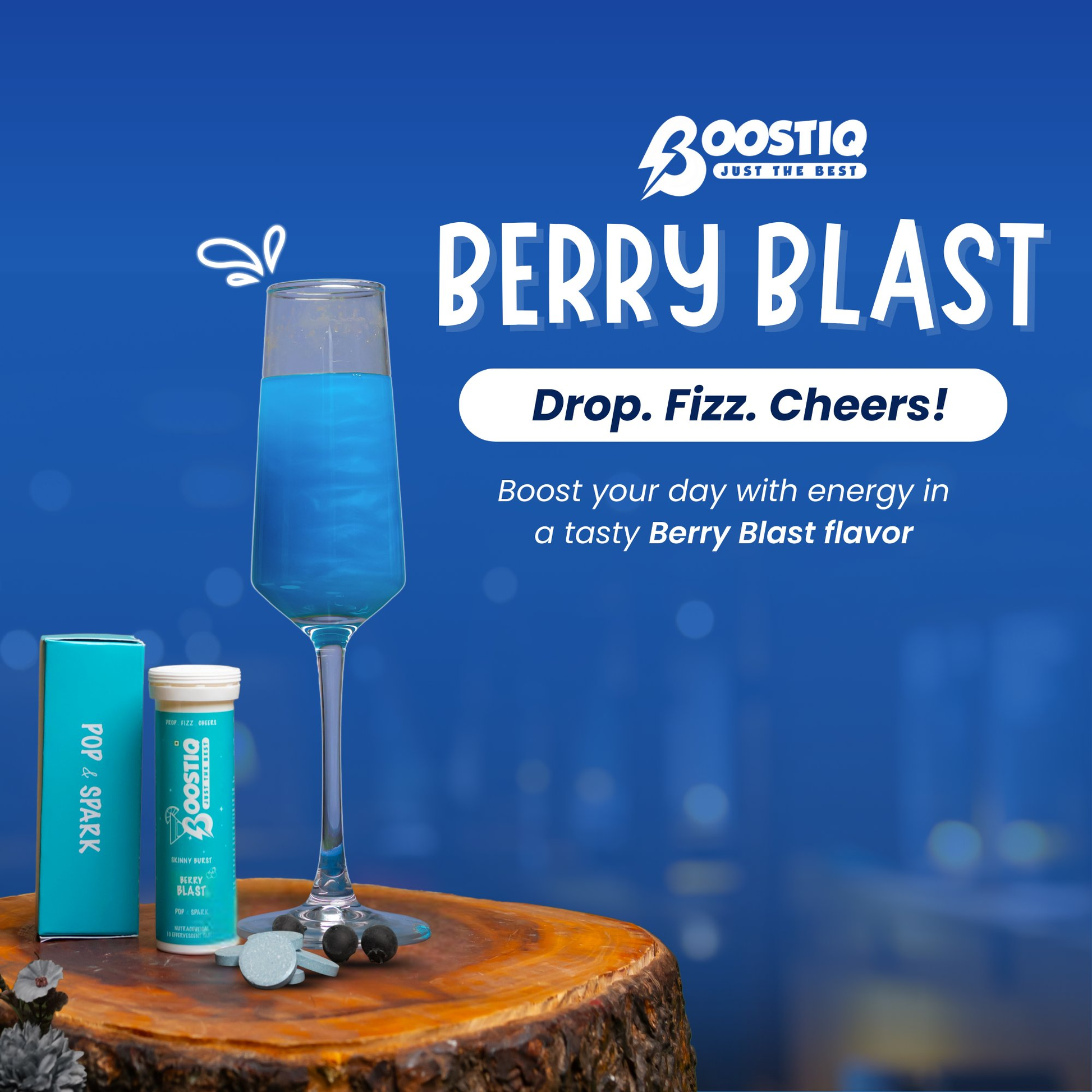 BOOSTIQ Pop & Spark Effervescent Tablets - Berry Blast - Distacart