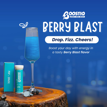 BOOSTIQ Pop & Spark Effervescent Tablets - Berry Blast - Distacart