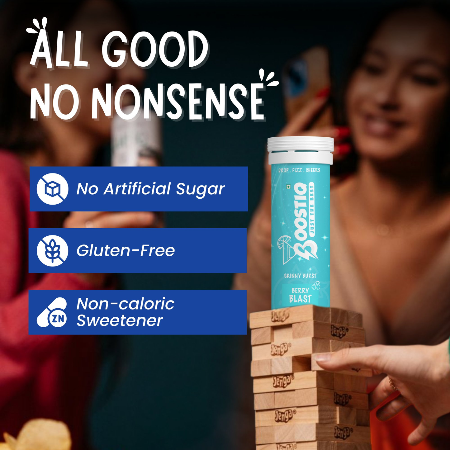 BOOSTIQ Pop & Spark Effervescent Tablets - Berry Blast - Distacart