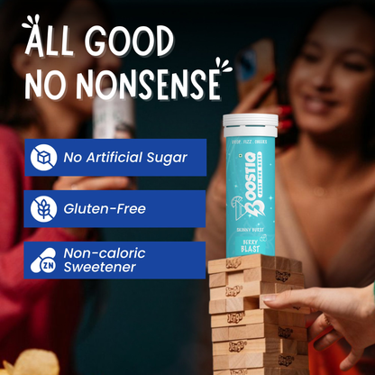 BOOSTIQ Pop & Spark Effervescent Tablets - Berry Blast - Distacart