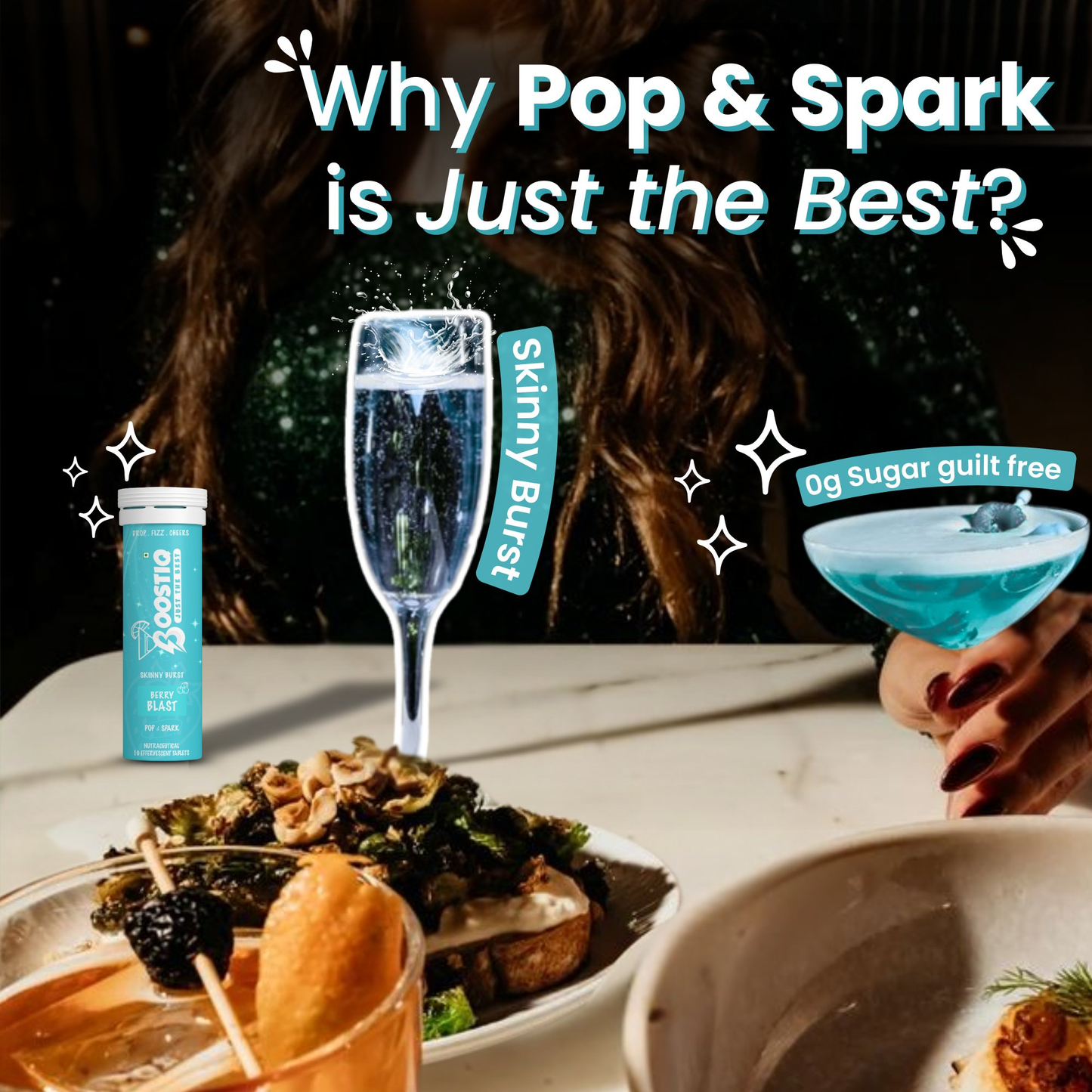 BOOSTIQ Pop & Spark Effervescent Tablets - Berry Blast - Distacart