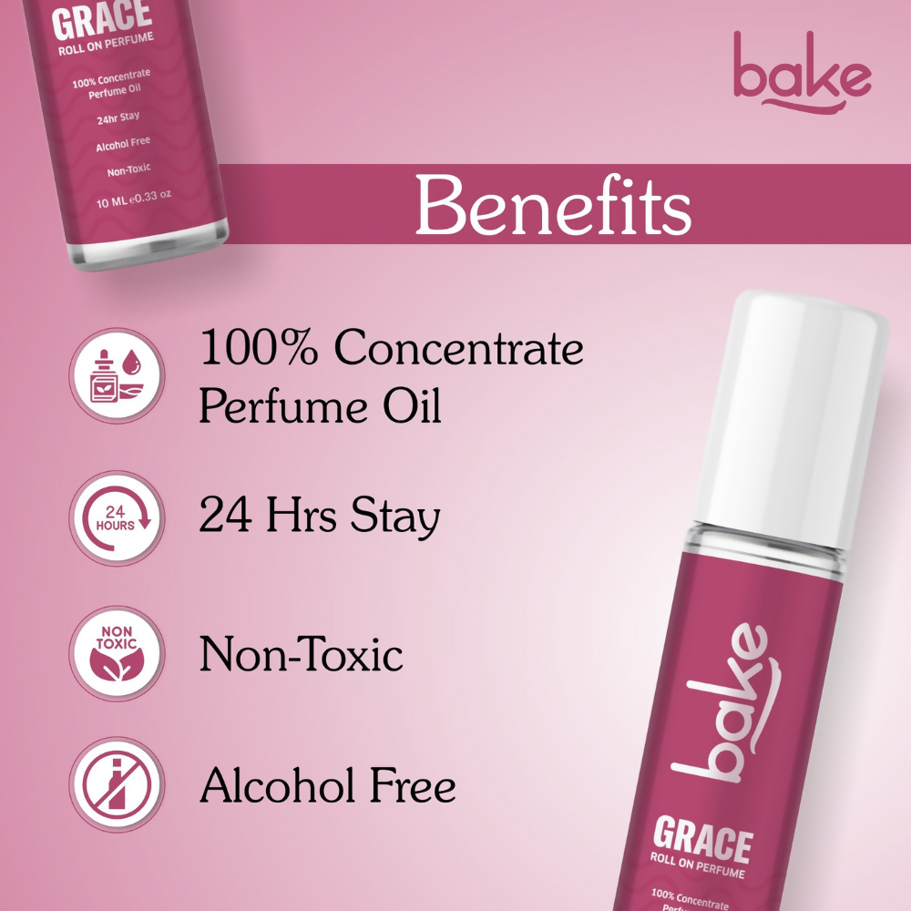 Bake Grace 100% Concentrated Perfume Oil Roll on Fragrance For Men & Women - White Oud - Distacart