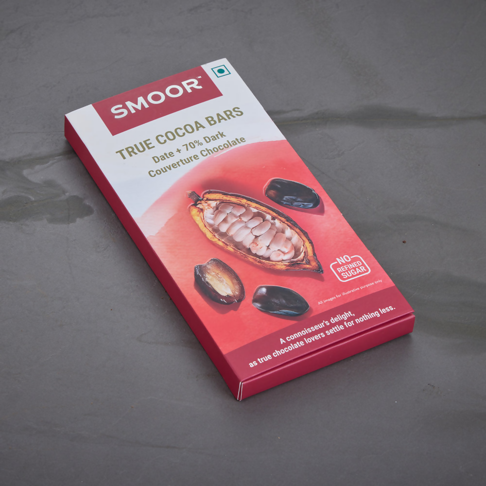 Smoor True Cocoa Bars Date + 70% Dark Couverture Chocolate - Distacart