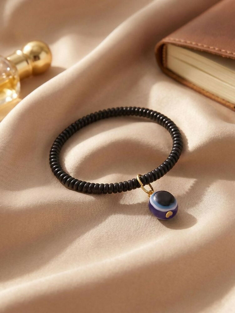NVR Black Evil Eye Spring Ring Bracelet for Men & Women - Distacart