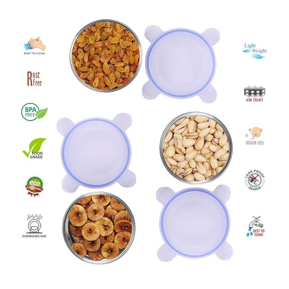 Sumeet Stainless Steel Airtight Containers With Leak Proof Lids - Dista