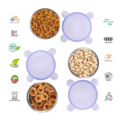 Sumeet Stainless Steel Airtight Containers With Leak Proof Lids - Dista