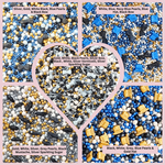Thumbnail for confect king of the grill sprinkles black blue white sprinkles mix celebration sprinkles assorted pack of 5 edible sprinkles