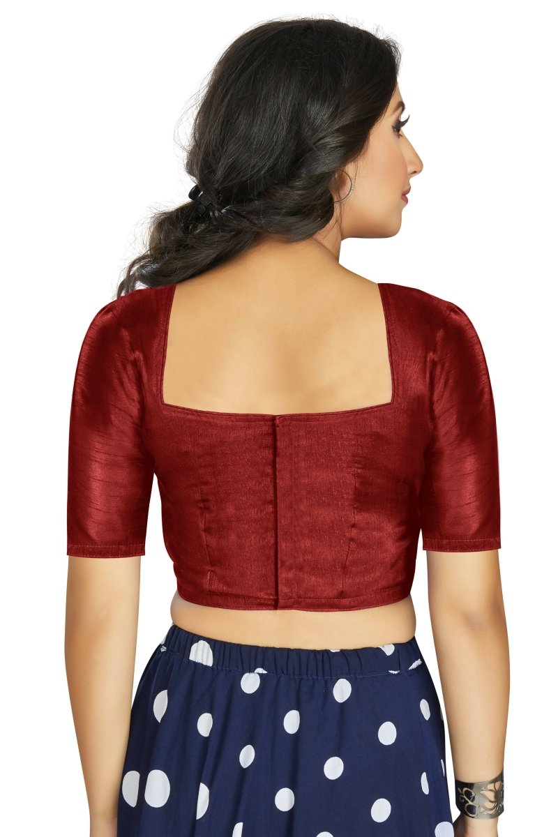 Aastha Fashion Women's Maroon Art Silk Designer Traditional Readymade Blouse - Distacart