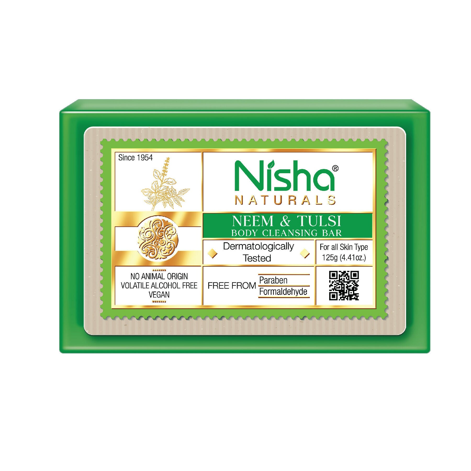 Nisha Neem & Tulsi Body Cleansing Soap Bar - Distacart