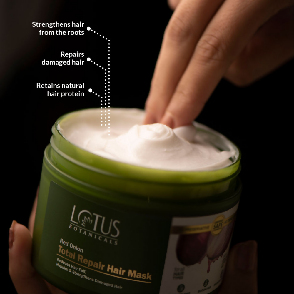 Lotus Botanicals Red Onion Total Repair Hair Mask - Distacart