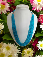 Thumbnail for Inhanns Bloom Handmade Beaded Only Necklace - 12 Layers - Sky Bule Necklace - Distacart